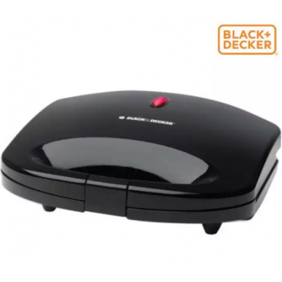 Black & Decker TS1000 600W 2 Slice S&wich Maker- Black